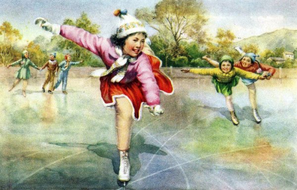 Фигуристы живопись