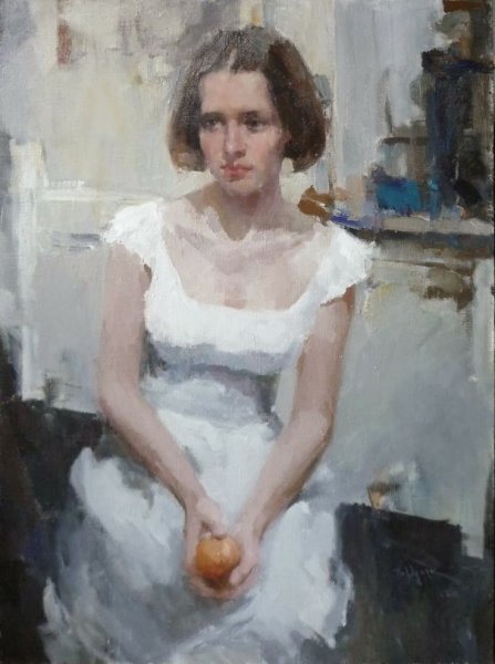 Портрет маслом гризайль Академия художеств