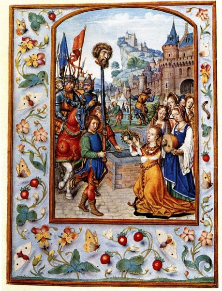 Книжная миниатюра в готическом стиле средневековья