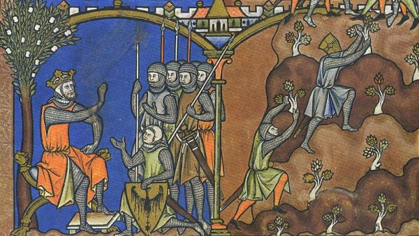 Псалтырь Людовика Святого миниатюра