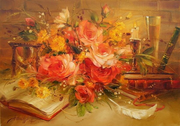 Анна Хомчик художник цветы