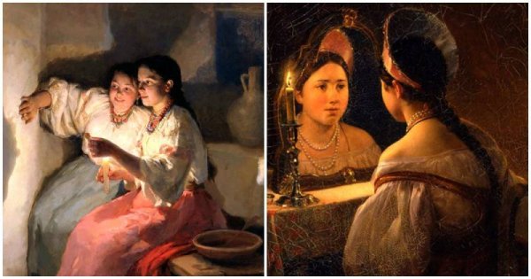 Святочные гадания в живописи