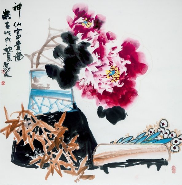 Китайская живопись Гоа архидея