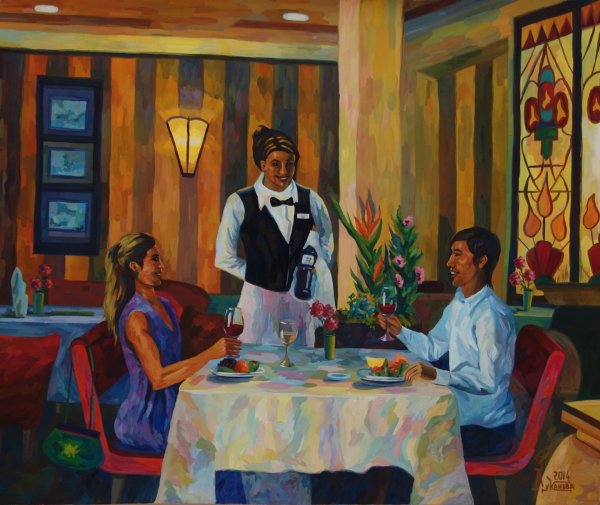 Человек в интерьере композиция