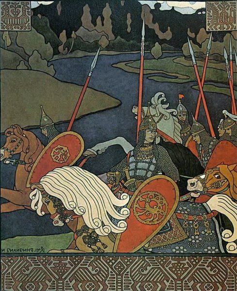 Иван Билибин Вольга с дружиной