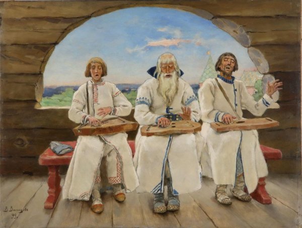 В М. Васнецов. Гусляры. 1899