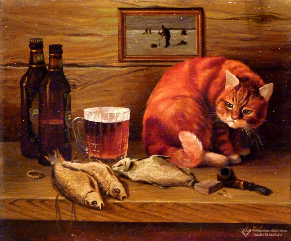 Геннадий Литвиненко натюрморт с пивом