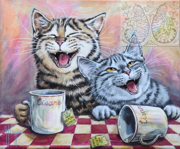 Коты за чаем