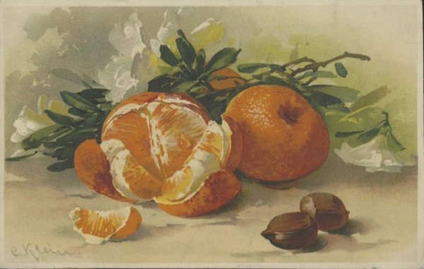 Девочка с мандаринами