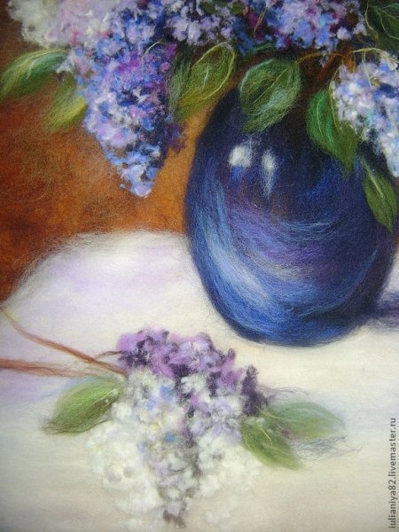 Яна Богданова живопись шерстью портрет