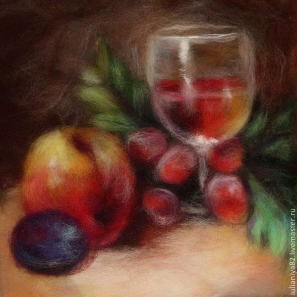 Яна Богданова живопись шерстью портрет