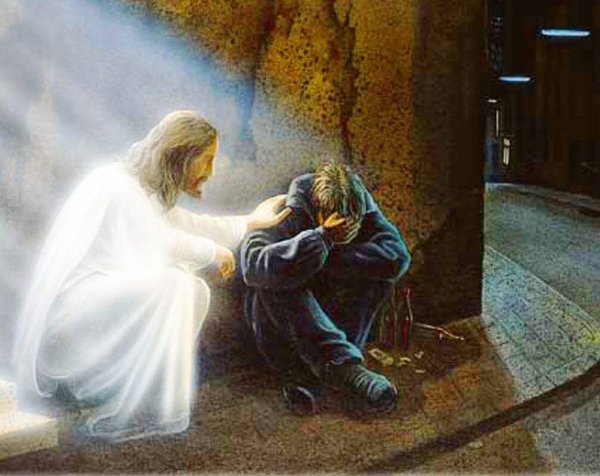 Монах молится