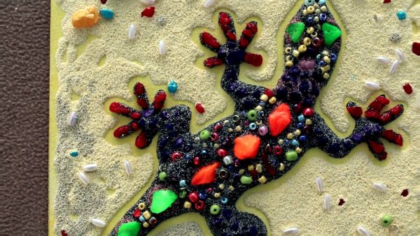 Панно спящий кот