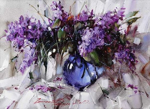 Художник Рамиль Гаппасов сирень