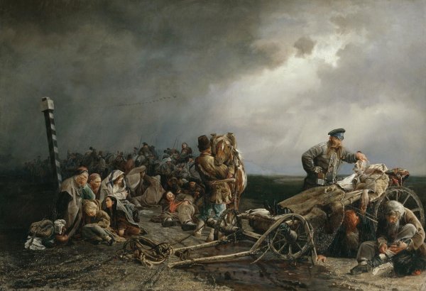 В.И. Якоби. Привал арестантов. 1861.