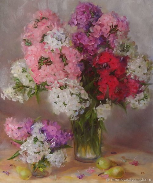 Флоксы в живописи маслом Светличная