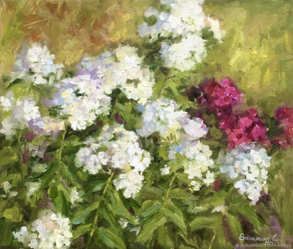 Александр Головин натюрморт с флоксами