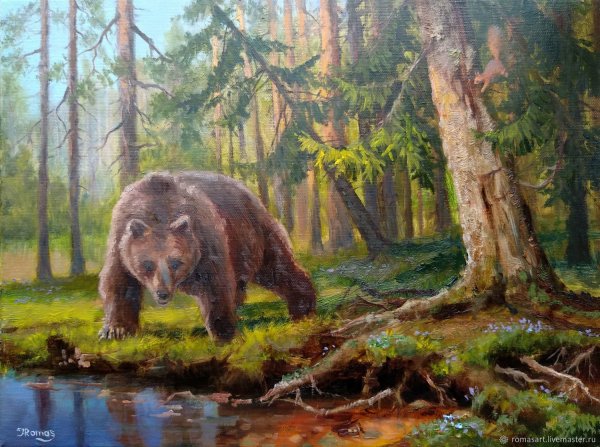 Медведь живопись