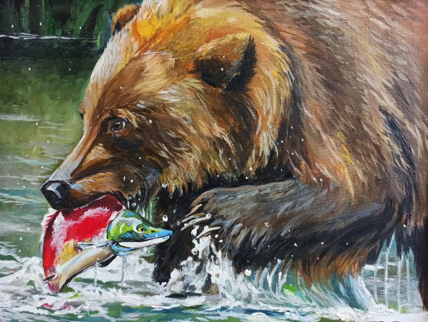 Медведь живопись