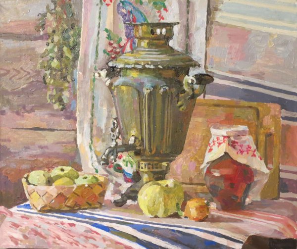 Сергей Андрияка натюрморт с самоваром