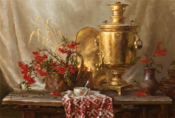 Степан Нестерчук натюрморт с самоваром
