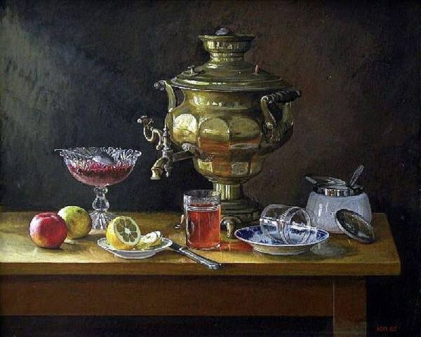 Юрий Панцырев натюрморт с самоваром
