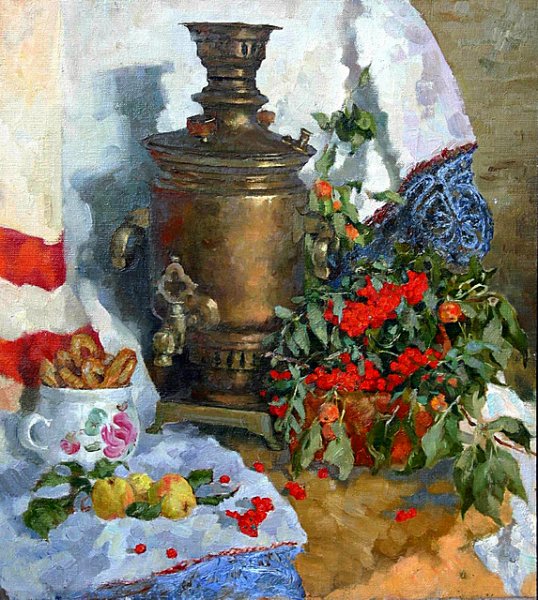 Горячева Светлана натюрморты с самоваром