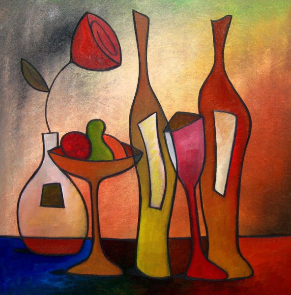 Абстрактный натюрморт кубизм Пикассо
