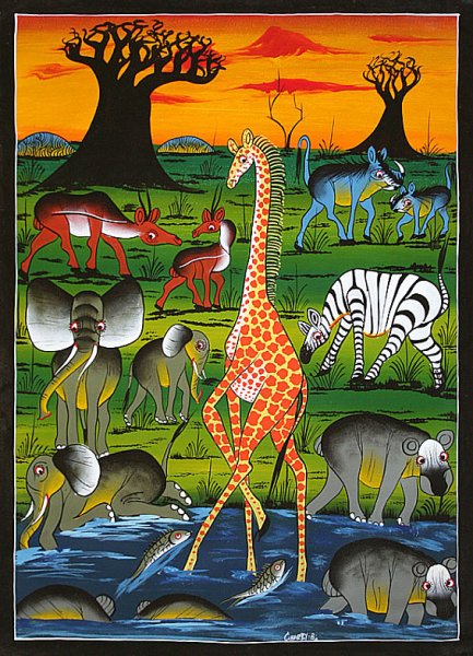 Африканская роспись Тинга Тинга