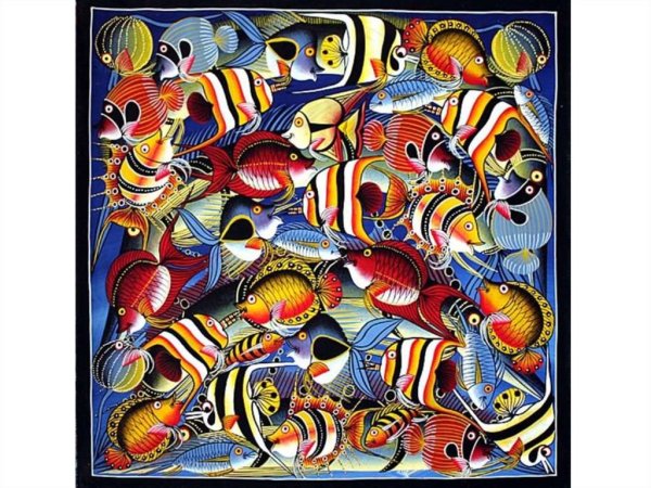 Тингатинга живопись рыбы