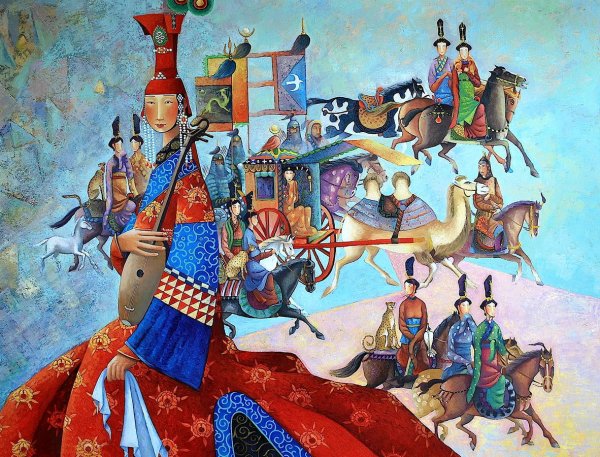 Художник Заясайхан Самбуу