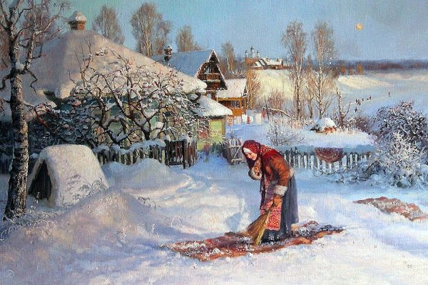 Художник Владимир Жданов зима