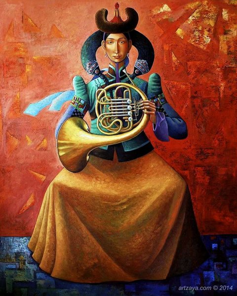 Монгольский художник Заясайхан Самбуу