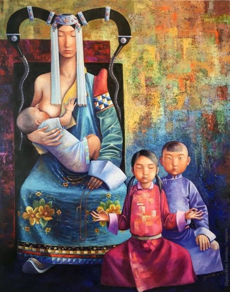 Художник Заясайхан Самбуу картины