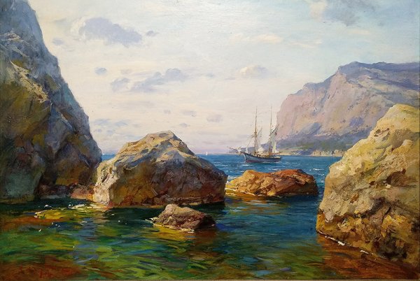 Сергей Свиридов -- художник!? Набережная Ялты?