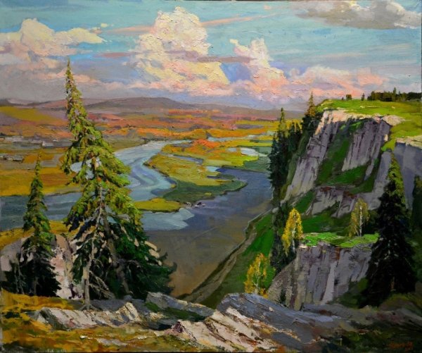 Александр Бабич горы маслом