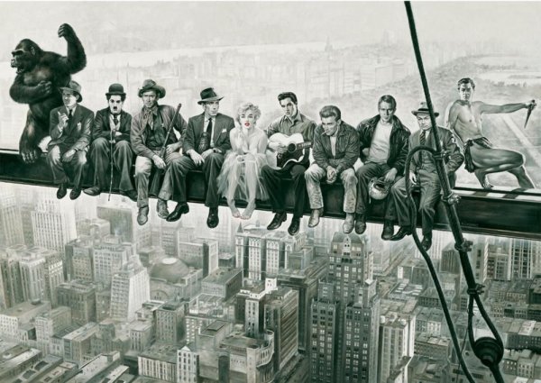 Город Уфа мурал на стене здания