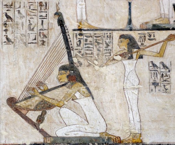 Музыкальные инструменты фрески древнего Египта