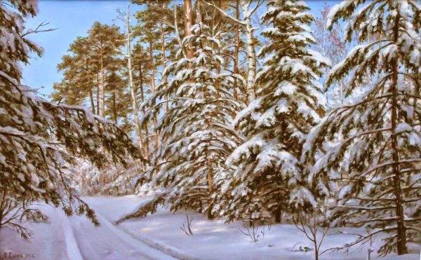 Алексей Сычев художник зимний день