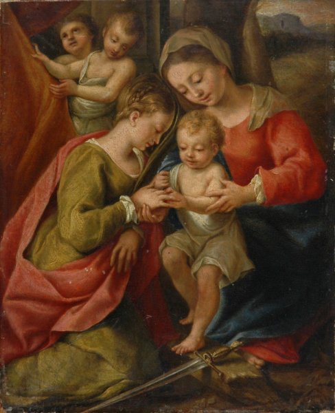 Обручение св Екатерины Мурильо