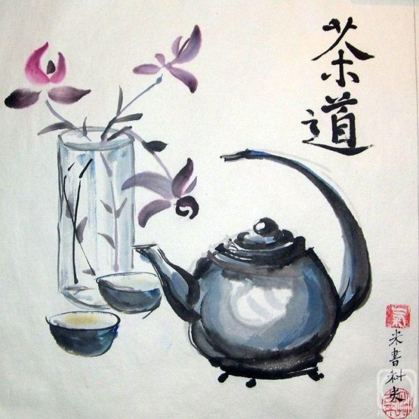 Китайская живопись чай