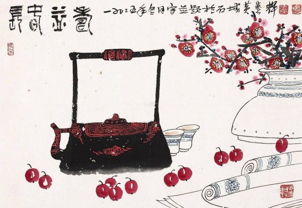 Китайская живопись чайник