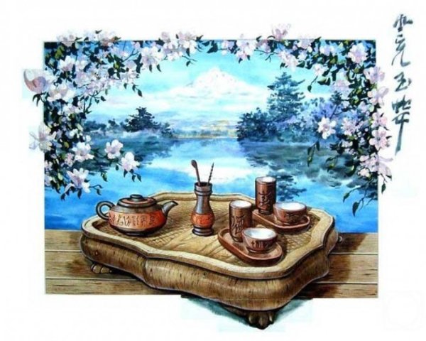 Картина китайское чаепитие