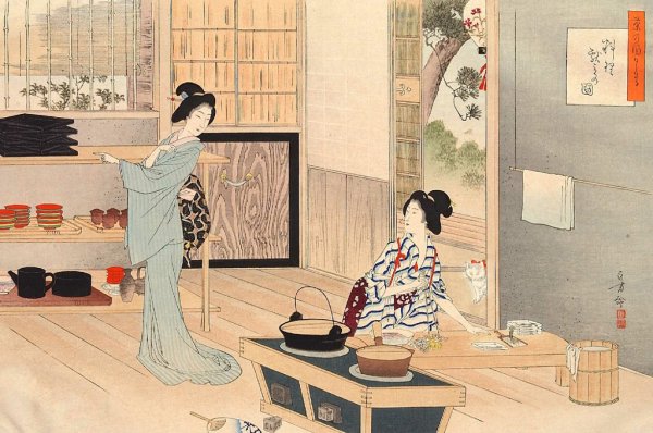 Японские Гравюры чайная церемония