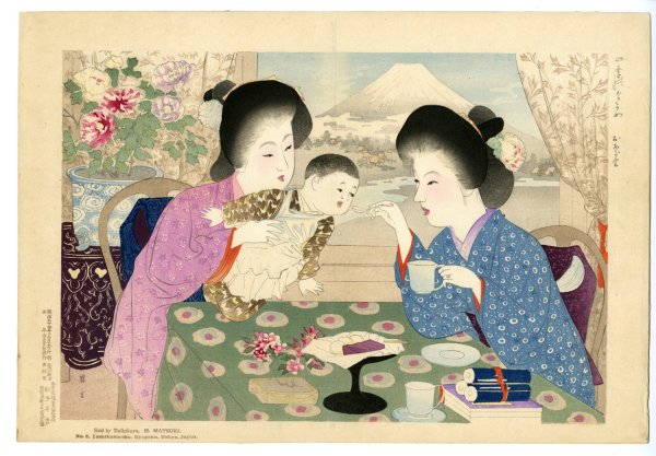 Китайская гравюра чайная церемония