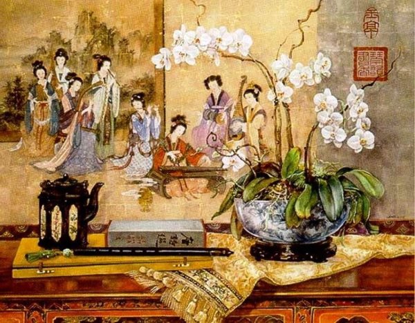 Живопись древнего Китая чаепитие