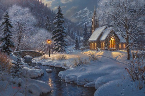 Mark Keathley зима картины