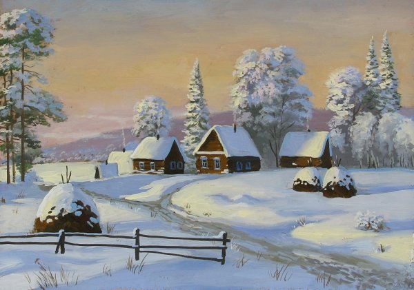 Художник Александр Болотов деревня картины