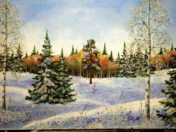 Ель в живописи природа