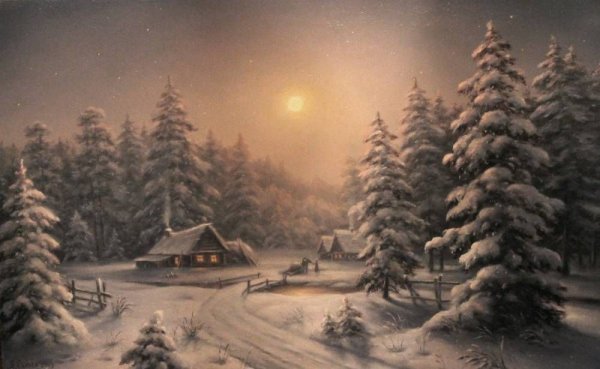 Зимние пейзажи/художник Сычев Алексей Владимирович